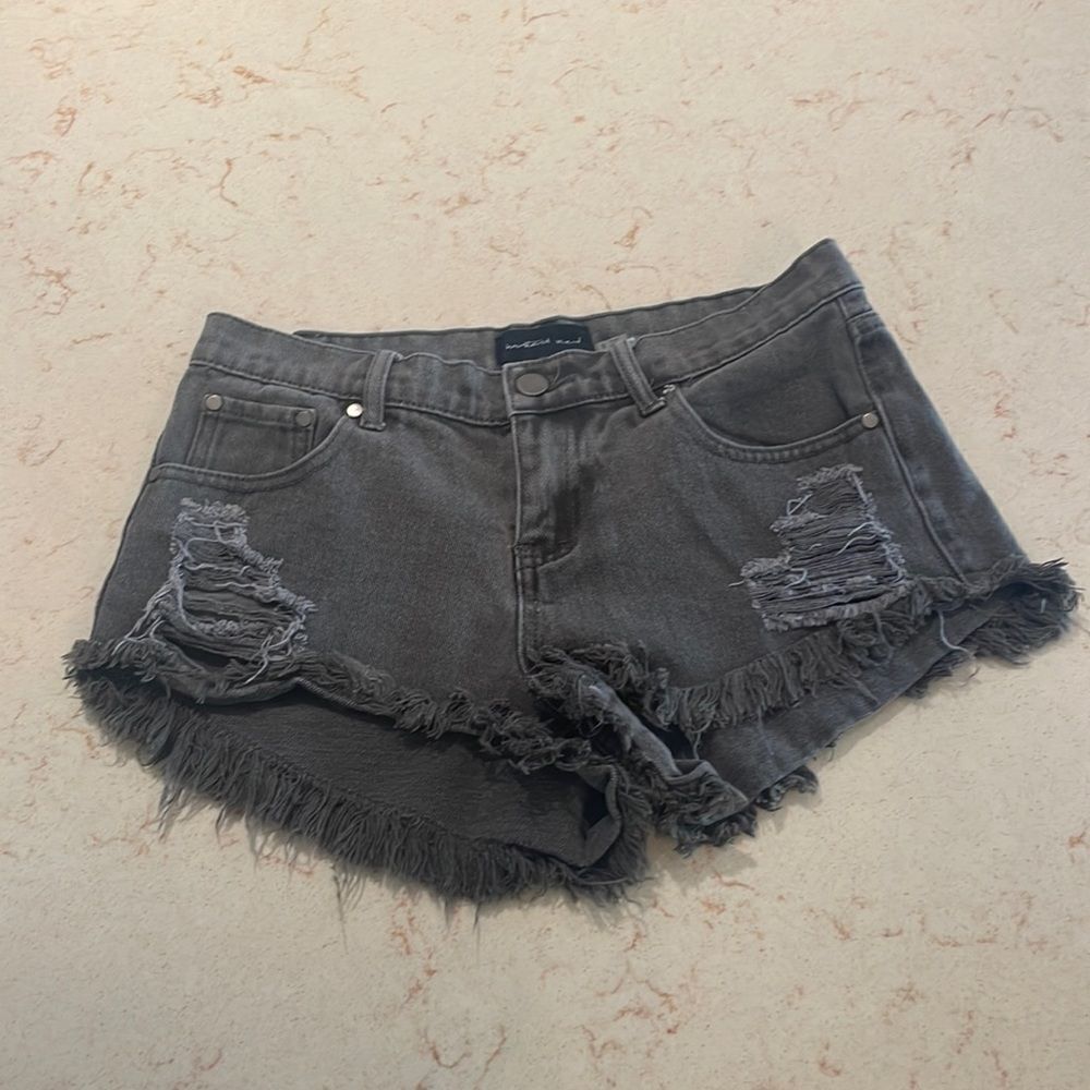 Mustard Seed fringe denim shorts SZ small